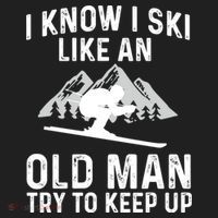 I Know I Ski Like An Old Try To Keep Up Gift Beanie thumb 2