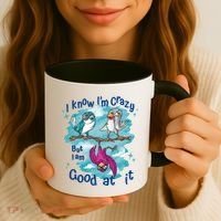 I Know I'm Crazy Funny Birds Coffee Mug thumb 3