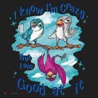 I Know I'm Crazy Funny Birds Hat thumb 2