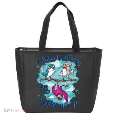 I Know I'm Crazy Funny Birds Tote Bag