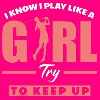 I Know I Play Like A Girl Try To Keep Up Golfing Lover Golf Coaster thumb 2