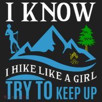 I Know I Hike Like A Girl Try To Keep Up Beanie thumb 2