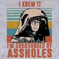 I Knew It I'm Surrounded By Assholes Retro Women's Racerback Cropped Tank thumb 2