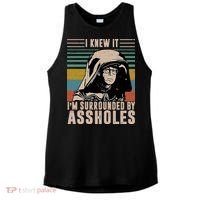 I Knew It I'm Surrounded By Assholes Retro Ladies PosiCharge Tri-Blend Wicking Tank thumb 0