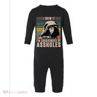 I Knew It I'm Surrounded By Assholes Retro Infant Fleece One Piece thumb 0