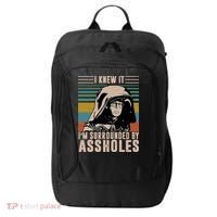 I Knew It I'm Surrounded By Assholes Retro City Backpack thumb 0