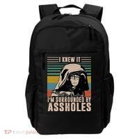 I Knew It I'm Surrounded By Assholes Retro Backpack thumb 0