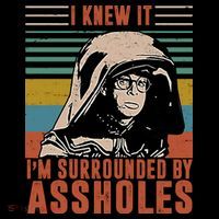I Knew It I'm Surrounded By Assholes Retro 16oz Travel Tumbler thumb 2