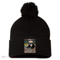 I Knew It I'm Surrounded By Assholes Retro Pom Pom 12in Knit Beanie thumb 0