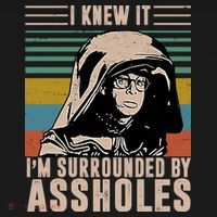 I Knew It I'm Surrounded By Assholes Retro Toddler Hoodie thumb 2