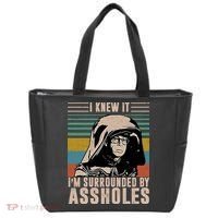 I Knew It I'm Surrounded By Assholes Retro Tote Bag thumb 0