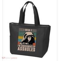 I Knew It I'm Surrounded By Assholes Retro Tote Bag thumb 3