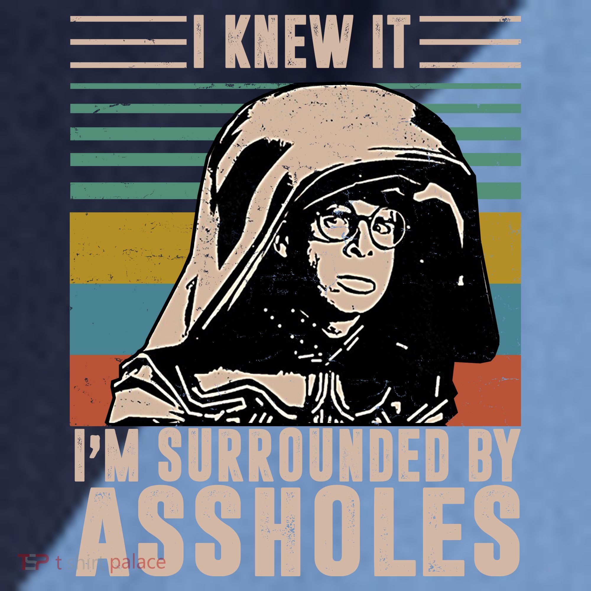 I Knew It I'm Surrounded By Assholes Retro Raglan Baseball Sleeve Shirt