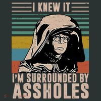 I Knew It I'm Surrounded By Assholes Retro Infant Baby Jersey Bodysuit thumb 2