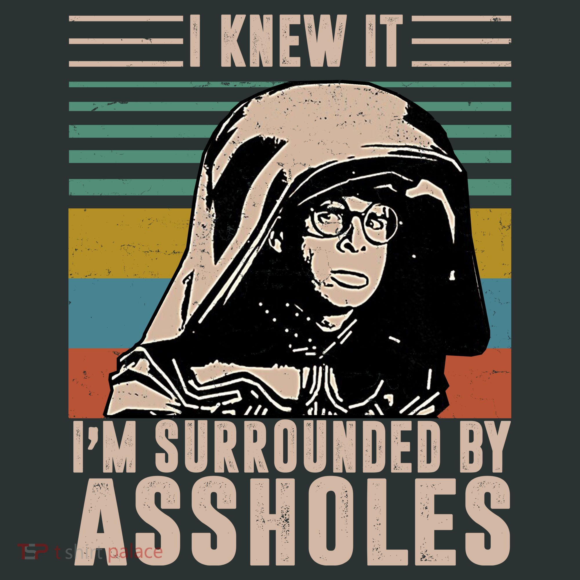I Knew It I'm Surrounded By Assholes Retro Infant Baby Jersey Bodysuit