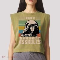 I Knew It I'm Surrounded By Assholes Retro Garment-Dyed Women's Muscle Tee thumb 2