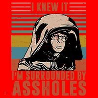 I Knew It I'm Surrounded By Assholes Retro Santa Hat thumb 1