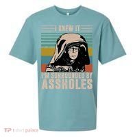 I Knew It I'm Surrounded By Assholes Retro Sueded Cloud Jersey T-Shirt thumb 0