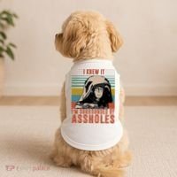 I Knew It I'm Surrounded By Assholes Retro Doggie Tank thumb 2