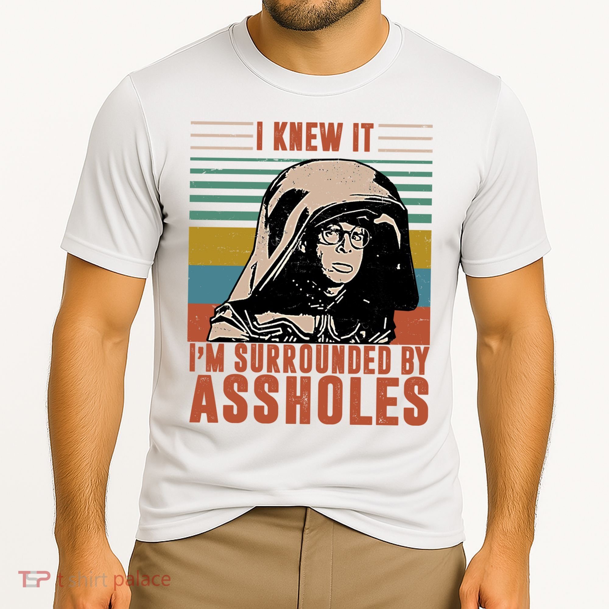 I Knew It I'm Surrounded By Assholes Retro Cooling Performance Crew T-Shirt