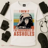 I Knew It I'm Surrounded By Assholes Retro Cooling Performance Crew T-Shirt thumb 3