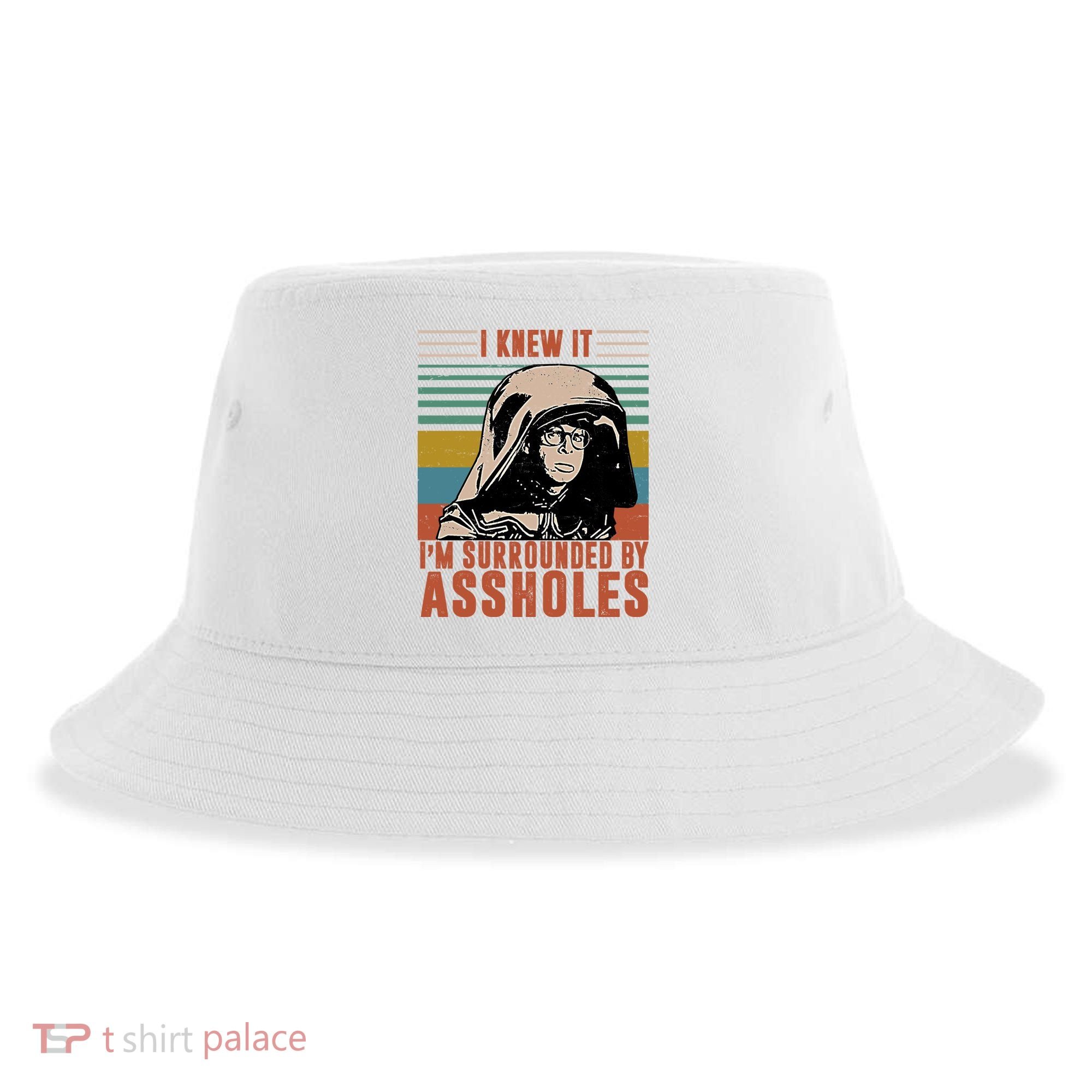 I Knew It I'm Surrounded By Assholes Retro Sustainable Bucket Hat