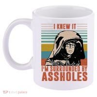 I Knew It I'm Surrounded By Assholes Retro 11oz C Handle Ceramic Mug thumb 2