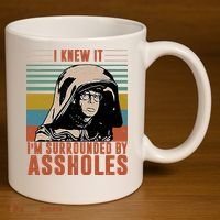 I Knew It I'm Surrounded By Assholes Retro 11oz C Handle Ceramic Mug thumb 3
