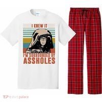 I Knew It I'm Surrounded By Assholes Retro Pajama Set thumb 0