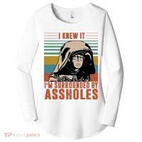 I Knew It I'm Surrounded By Assholes Retro Women's Perfect Tri Tunic Long Sleeve Shirt thumb 0