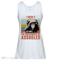 I Knew It I'm Surrounded By Assholes Retro Ladies Essential Flowy Tank thumb 0