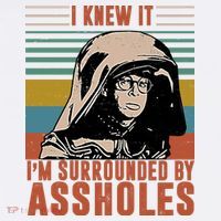 I Knew It I'm Surrounded By Assholes Retro Women's Hoodie thumb 2