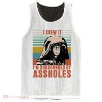 I Knew It I'm Surrounded By Assholes Retro Mesh Reversible Basketball Jersey Tank thumb 0