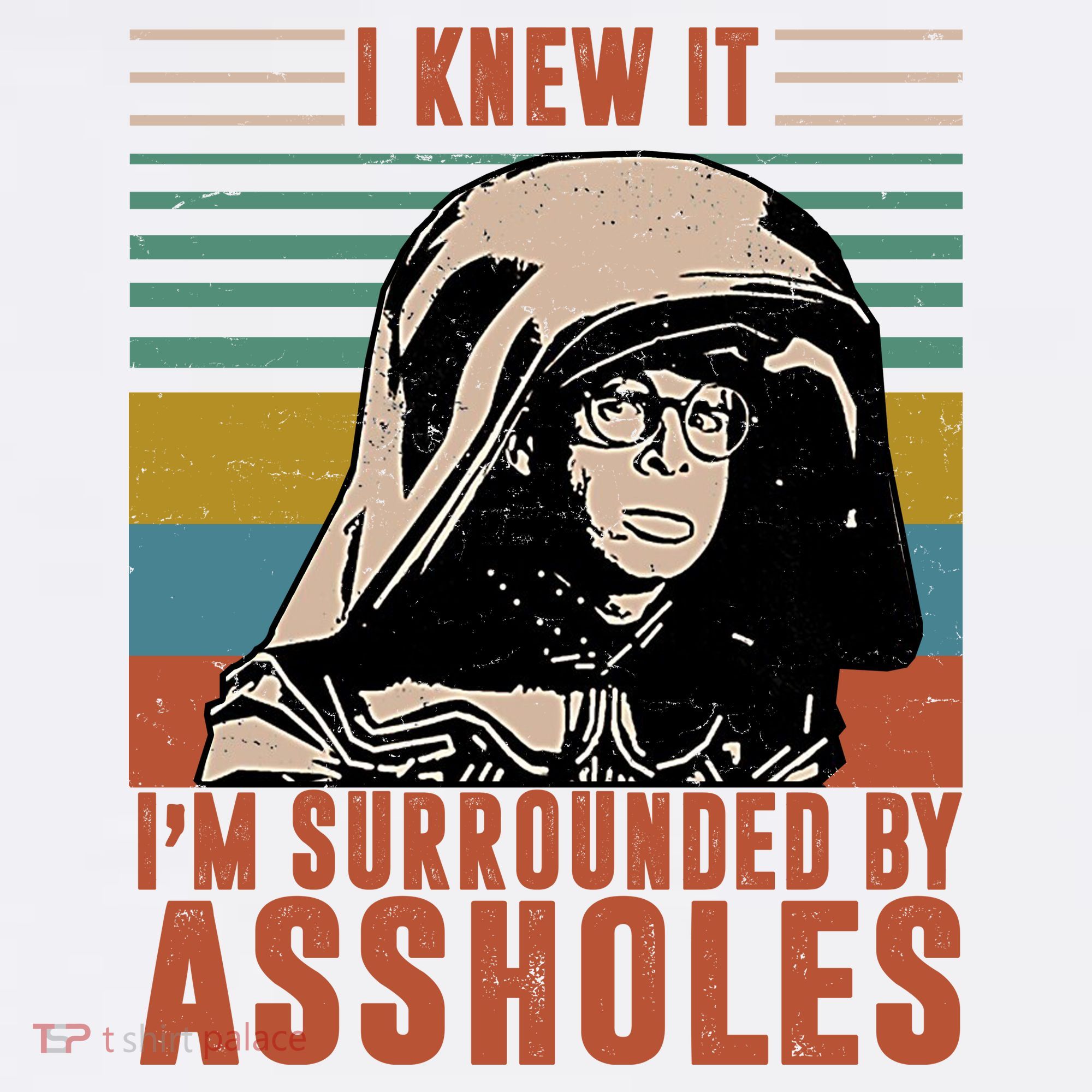 I Knew It I'm Surrounded By Assholes Retro Mousepad