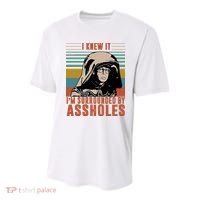 I Knew It I'm Surrounded By Assholes Retro Youth Performance Sprint T-Shirt thumb 0