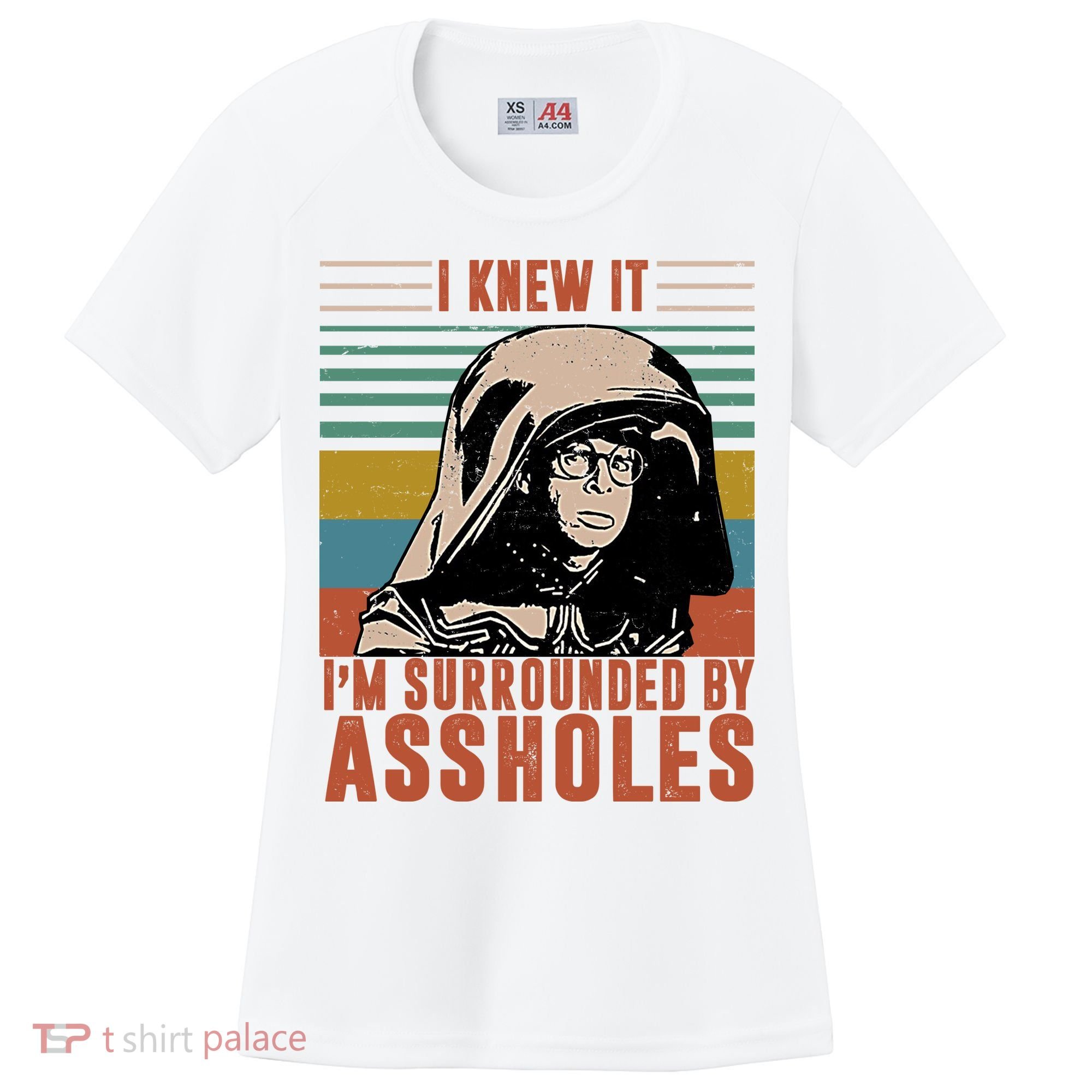 I Knew It I'm Surrounded By Assholes Retro Women's Cooling Performance Crew T-Shirt