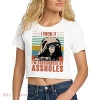 I Knew It I'm Surrounded By Assholes Retro Women's Crop Top Tee thumb 2