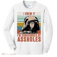 I Knew It I'm Surrounded By Assholes Retro Kids Long Sleeve Shirt thumb 0