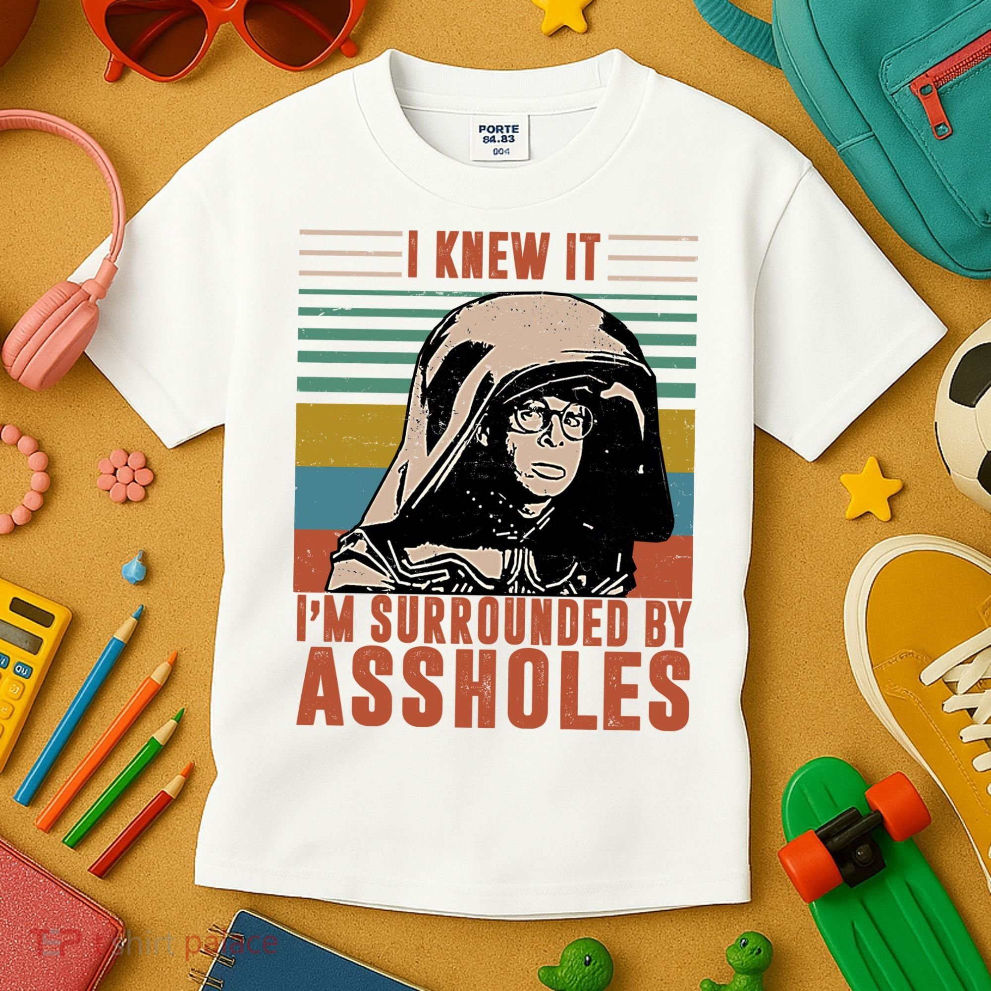 I Knew It I'm Surrounded By Assholes Retro Kids T-Shirt