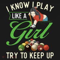 I Know I Play Like A Female Billiard Pool Player Gift Women's Hoodie thumb 2