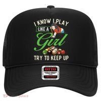 I Know I Play Like A Female Billiard Pool Player Gift Hat thumb 0
