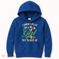 I Know I Play Like A Female Billiard Pool Player Gift Kids Hoodie thumb 0