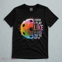 I Know I Play Like A Girl Funny Pickleball Player T-Shirt thumb 5
