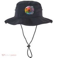 I Know I Play Like A Girl Funny Pickleball Player Bucket Hat thumb 0
