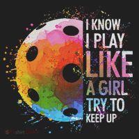 I Know I Play Like A Girl Funny Pickleball Player Hat thumb 2