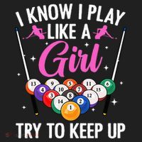 i know i play like a girl Billiards try to keep up Golf Towel thumb 3