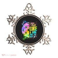 I Know I Play Like A Girl Try To Keep Up Pickleball Dink Gift Ornament thumb 0