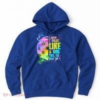 I Know I Play Like A Girl Try To Keep Up Pickleball Dink Gift Hoodie thumb 0