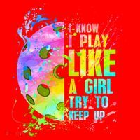 I Know I Play Like A Girl Try To Keep Up Pickleball Dink Gift Santa Hat thumb 1