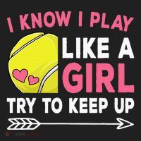 I Know I Play Like A Girl Try To Keep Up Cute Tennis Beanie thumb 2